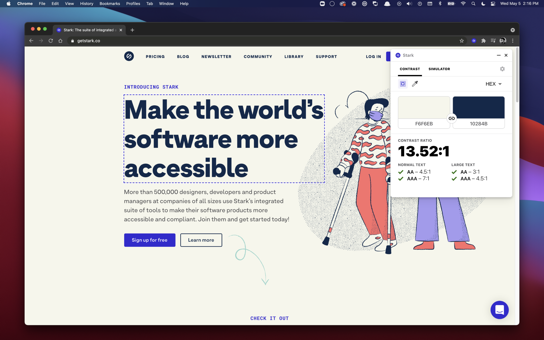  Showing Stark plugin in Figma design tool 